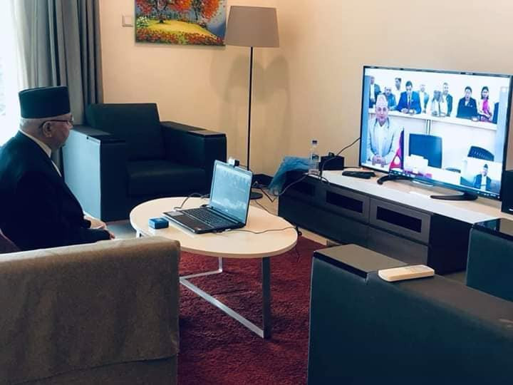 भिडिओ कन्फेरेन्समार्फत् मन्त्रिपरिषद बैठक