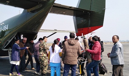 सैनिक जहाजमार्फत सुत्केरीको उद्धार