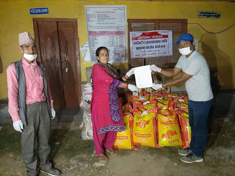 सिडिसीद्वारा क्वारेन्टीनका लागि खाद्यान्न सहयोग