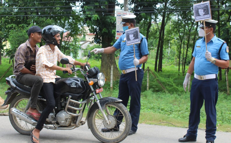 मास्क नलगाउने २ सय ४६ जना कारबाहीमा