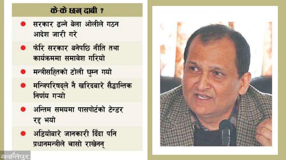 प्रिन्टिङ प्रेस अनियमितता : प्रधानमन्त्री संलग्‍न रहेको मिश्रको आरोप