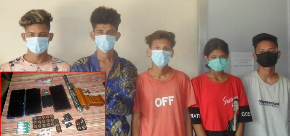 कैलालीमा कटुवा पेस्तोलसहित ५ जना पक्राउ