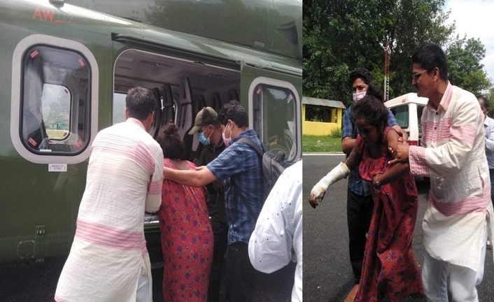 जिउदै जलाईएकी महिलालाई थप उपचारका लागि काठमाडौँ लगियो