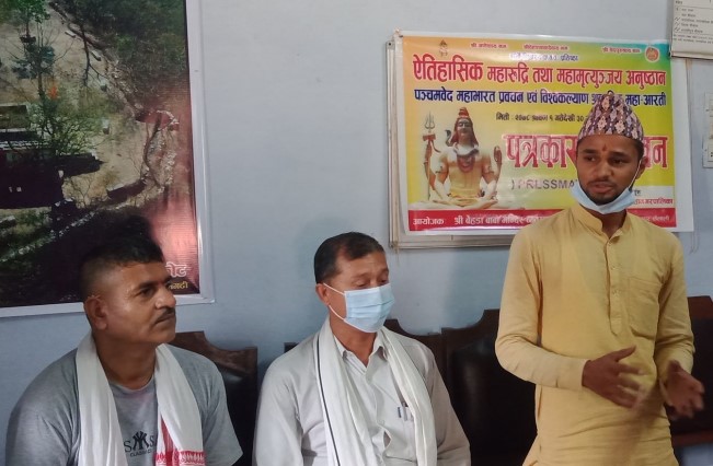 बेहडाबाबा मन्दिरमा महारुद्री तथा महामृत्युञ्जय अनुष्ठान लाग्ने