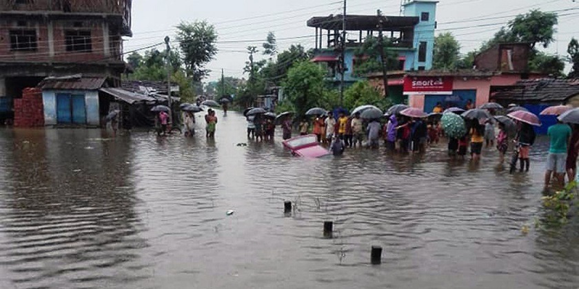 एउटा वडाको पानी निकास गर्दा अर्को वडामा डुबान
