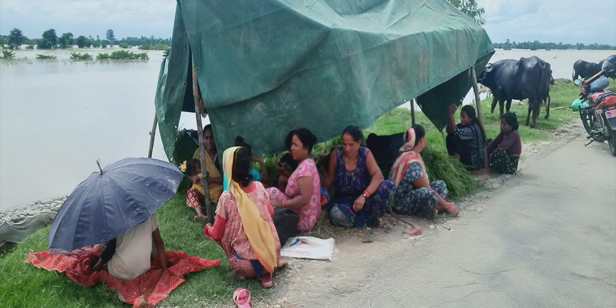 बाढी पीडितको माग, घर आँगन ओभानो बनाएर जीवन कटाउन दीर्घकालीन समाधान