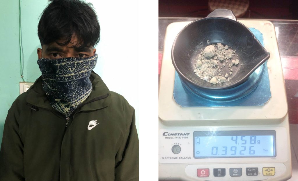 कञ्चनपुरमा लागूऔषधसहित एक युवक पक्राउ