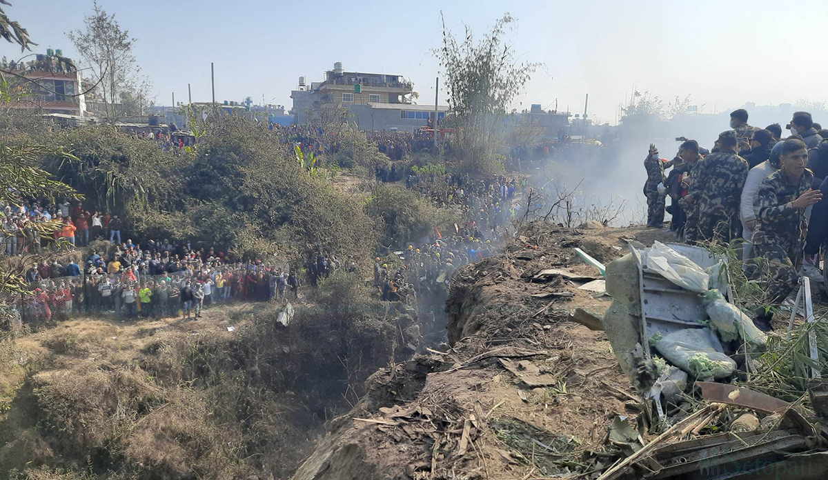 यतिको विमान दुर्घटनाग्रस्त : ५ भारतीयसहित १५ विदेशी नागरिक र ५३ नेपाली यात्रु सवार