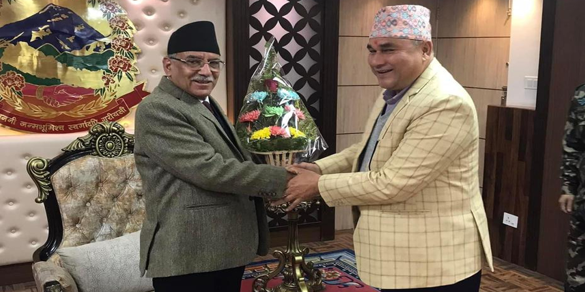 प्रधानमन्त्री प्रचण्ड र मुख्यमन्त्री शाहबीच भेटवार्ता, विश्वासको मत लिने तयारी