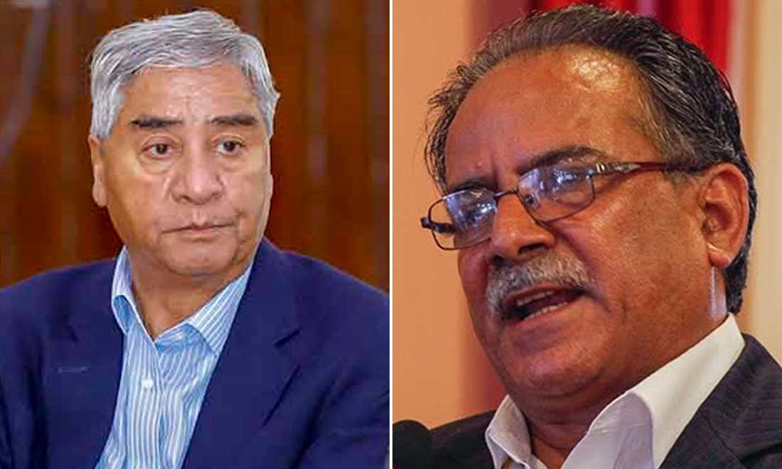 मन्त्रीको नाम दिन देउवालाई प्रधानमन्त्री दाहालले गरे ताकेता