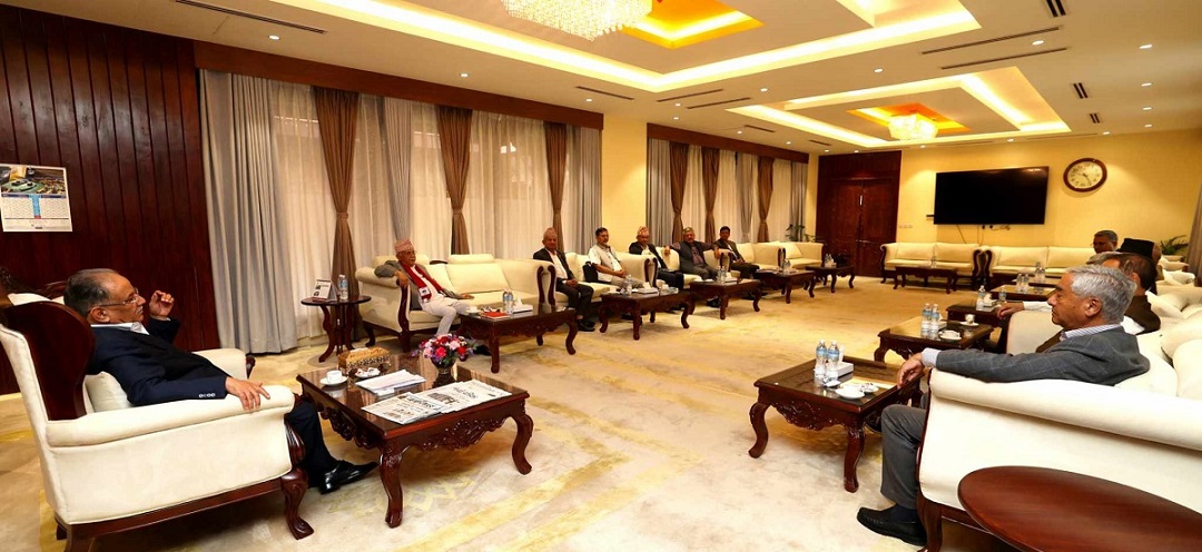 बालुवाटारमा संक्रमणकालीन न्यायसम्बन्धी विधेयकलाई लिएर तीन शीर्ष नेताले गरे छलफल