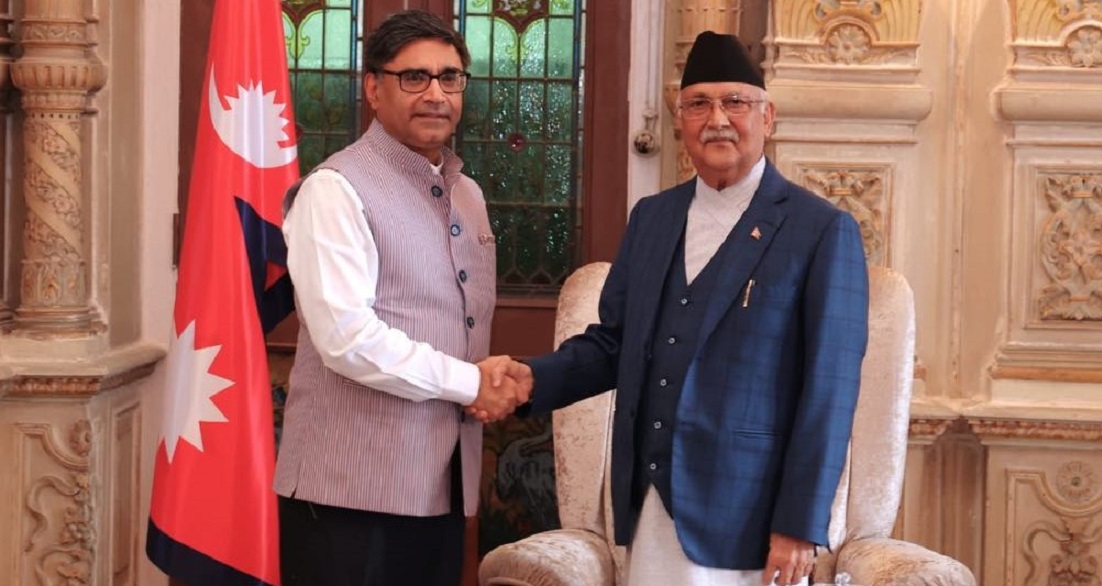 प्रधानमन्त्री ओलीले दिए भारतीय समकक्षी मोदीलाई नेपाल भ्रमणको निम्तो