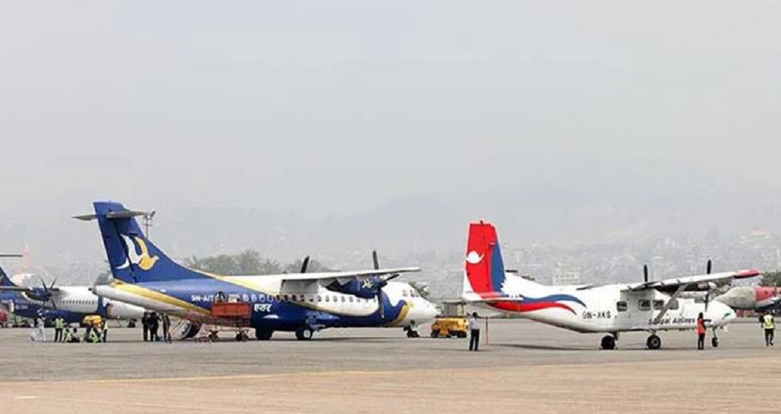 सडकमार्ग अवरुद्ध भएपछि हवाई चाप बढ्यो, एकै दिन ५५९ उडान