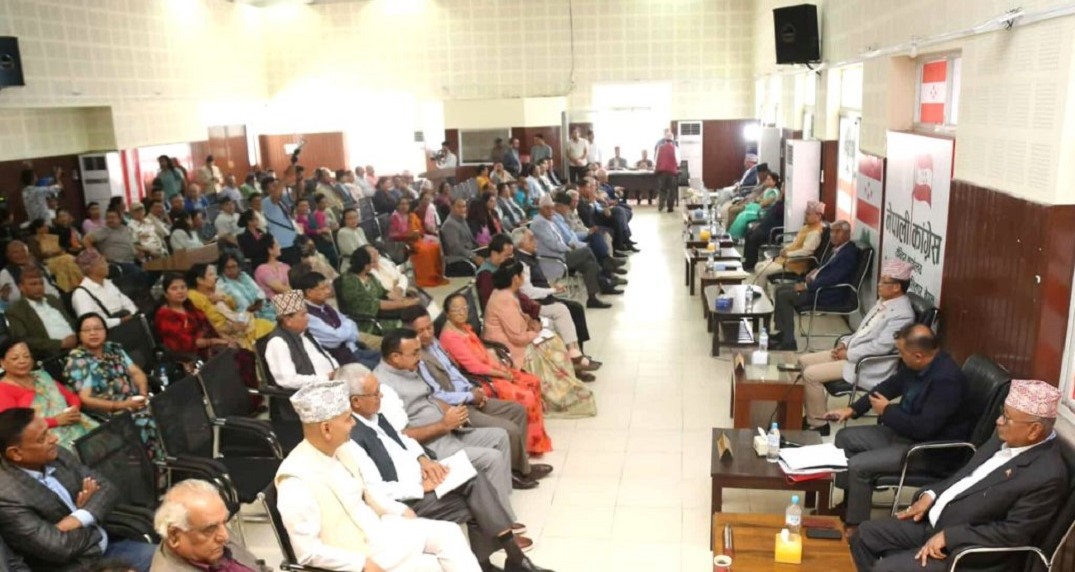 कांग्रेस केन्द्रीय समिति बैठक आज पनि जारी,  बैठकमा २०८४ को चिन्ता